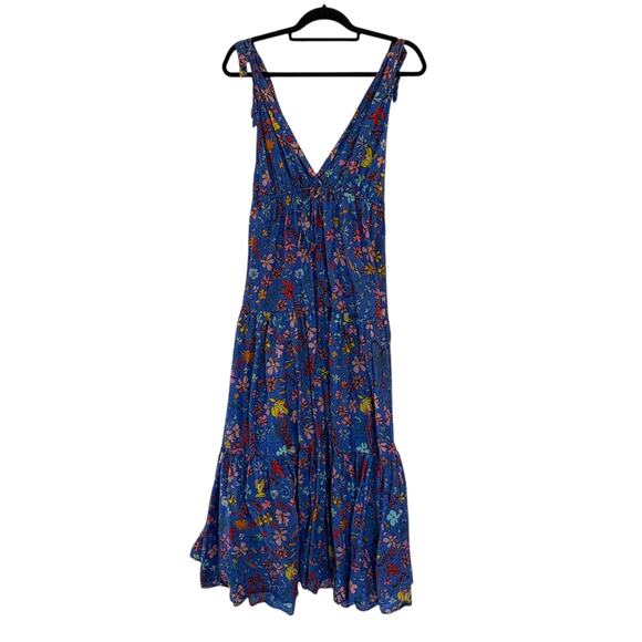 Dauphinette X J.Crew Tie-Shoulder Maxi Cover-Up Dress Small Cornucopia Floral - Picture 2 of 12
